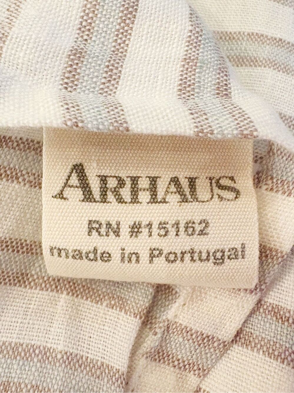 ARHAUS 100% linen European Pillow Sham Stripe - Picture 5 of 6